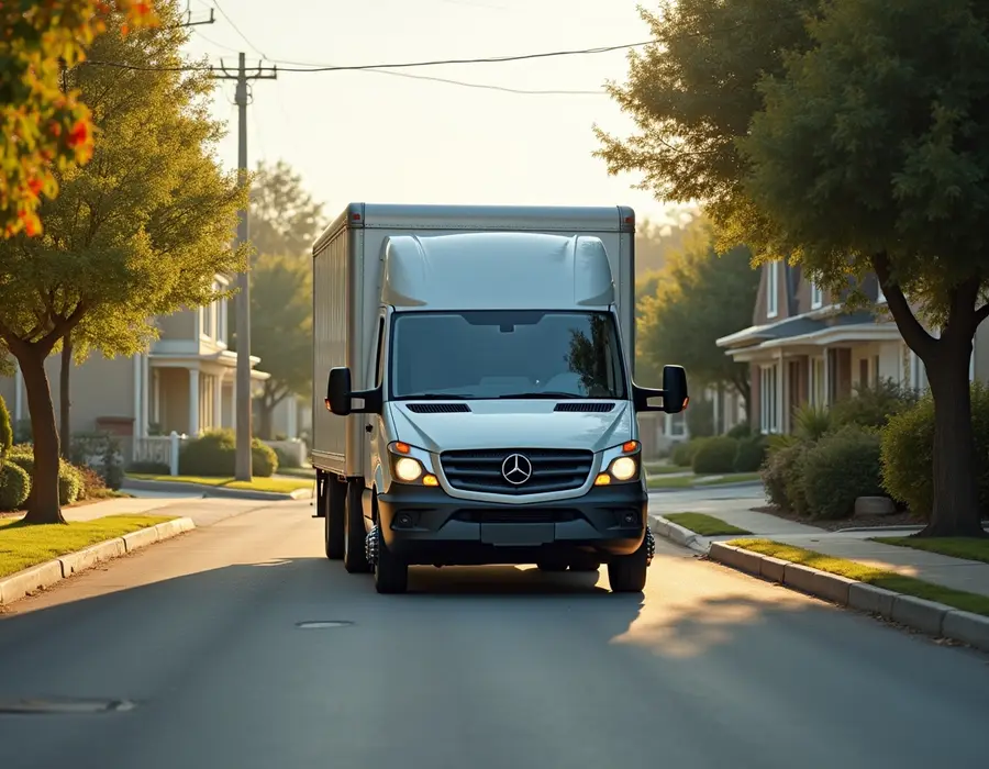 Car being delivered to a home